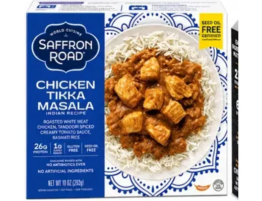 Saffron Road Chicken Tikka Masala frozen meal package